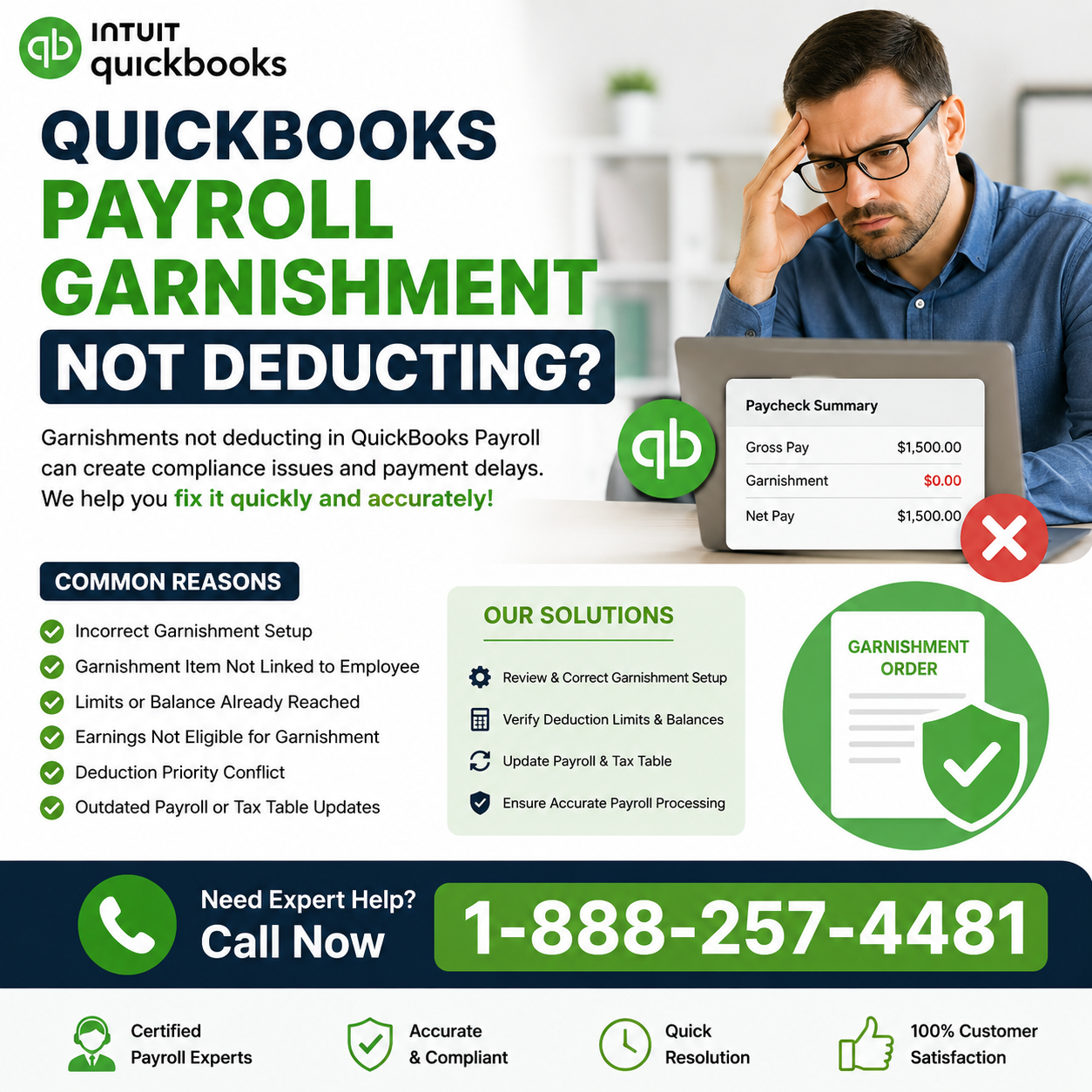 QuickBooks Payroll Garnishment Not Deducting: Causes and Fix Guide 2026